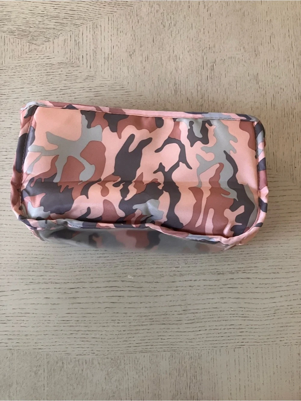 lug Parasail Pink Camo Nylon Cosmetic Bag with Front Zip